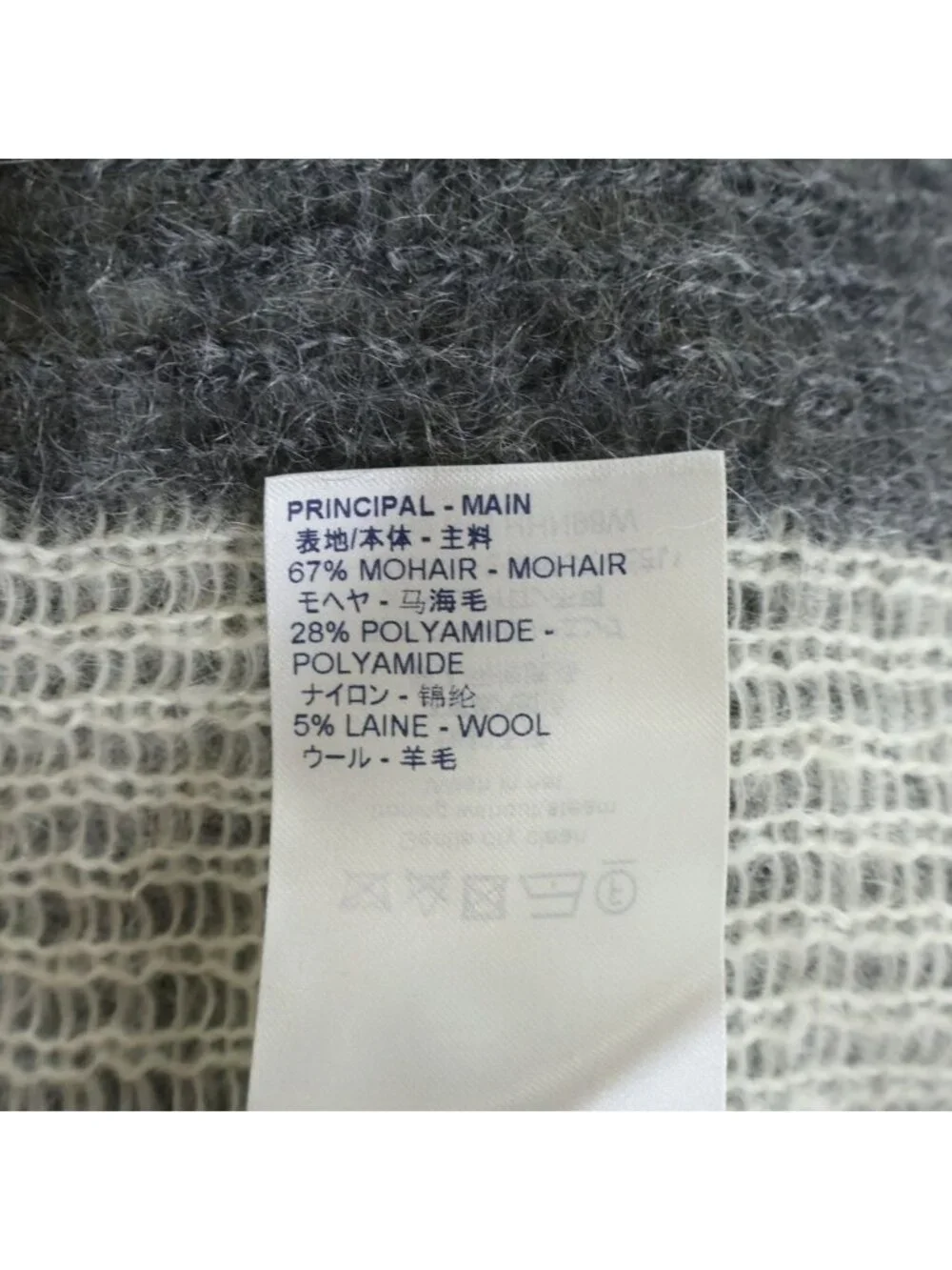 Louis Vuitton Usa Flag Mohair Jacquard Knit Sweater White Gray
